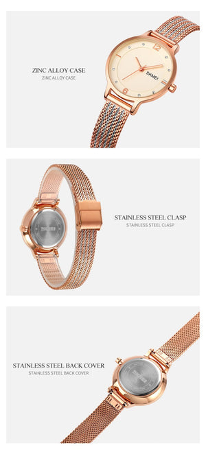SKMEI - 1874 - Women Stainless Steel Quartz Watch - rose gold image 7