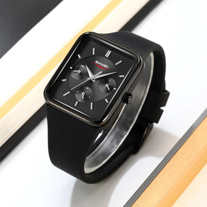 Skmei – 2323 – Women Elegant Silicon Strap Watch – Black image 1