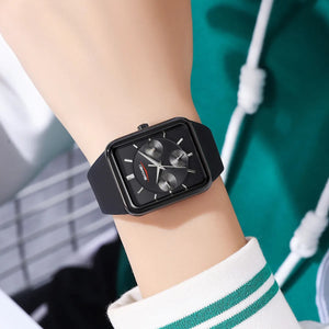Skmei – 2323 – Women Elegant Silicon Strap Watch – Black image 2