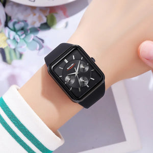 Skmei – 2323 – Women Elegant Silicon Strap Watch – Black image 4