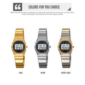 SKMEI - 2446 - Women Digital Stainless Steel Watch - gold image 3
