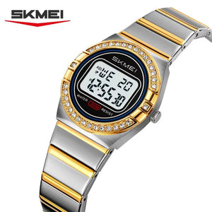 SKMEI - 2446 - Women Digital Stainless Steel Watch - gold/silver image 1