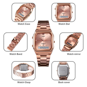 Skmei - 2258 - Dual Time Watch - RoseGold image 4