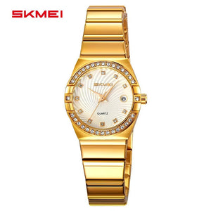 Skmei - 2342 - Women Stainless Steel Quartz - Golden image 1