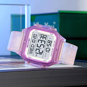 SKMEI 2515 Digital Sports Watch - Purple/Trans