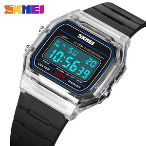 Skmei - 2056 - Women Neon Clear Digital Watch - White/Black image 2