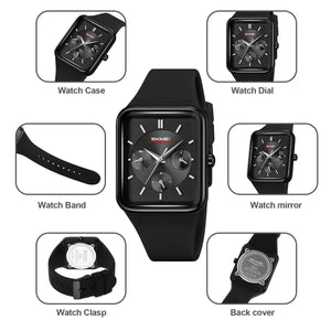 Skmei – 2323 – Women Elegant Silicon Strap Watch – Black image 3