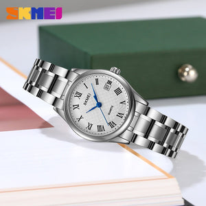 SKMEI - 2178 - Women Stainless Steel High Quality Luxury Watch - Silver image 1