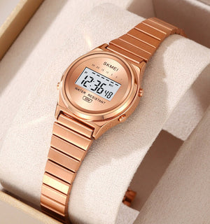 SKMEI - 2521 - Women Digital Stainless Steel Watch - rose gold image 0
