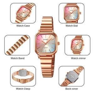 SKMEI - 2190 - Women Waterproof Luxury Stainless Steel - rose gold image 7