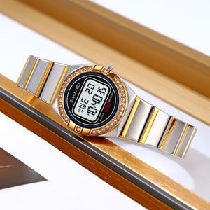 SKMEI - 2446 - Women Digital Stainless Steel Watch - gold/silver image 0