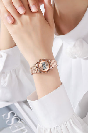 SKMEI - 2521 - Women Digital Stainless Steel Watch - rose gold image 1