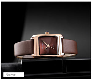 SKMEI - 1432 - Women Luxury Leather Quartz Watch - BROWN image 2