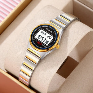 Skmei – 2338 – Women Digital Display Watch – Silver / Gold image 1