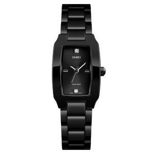 SKMEI - 1400 - Women Stainless Steel Rectangle Dial Elegant Watch - black image 0