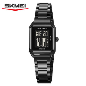 SKMEI - 2493 - Women Digital Stainless Steel Watch - black/black image 1