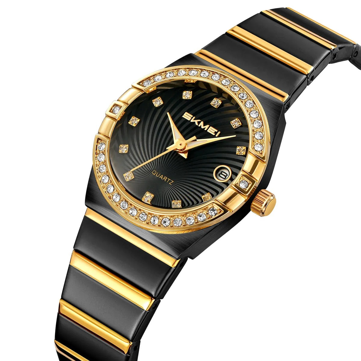 Skmei - 2342 - Women Stainless Steel Quartz - black/gold image 1