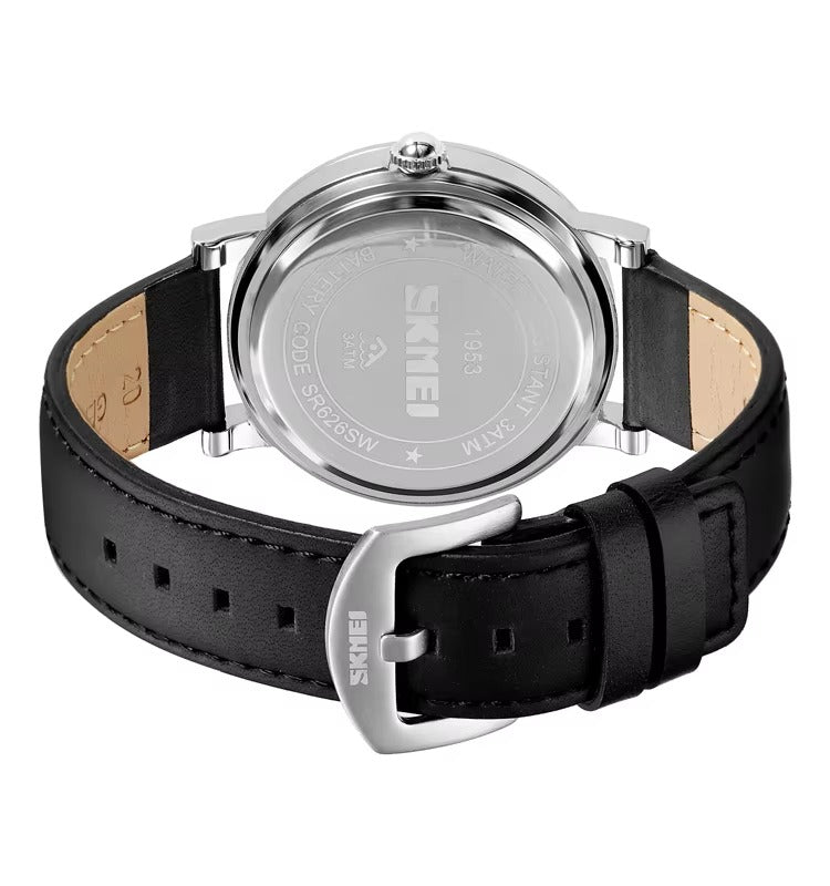 SKMEI - 1953 - Women Luxury Embossed Stone Diamond Quartz - Black image 2
