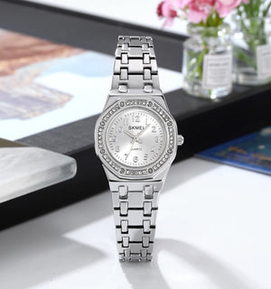 SKMEI - 2508 - Women Stainless Steel Luxury Watch - silver image 3