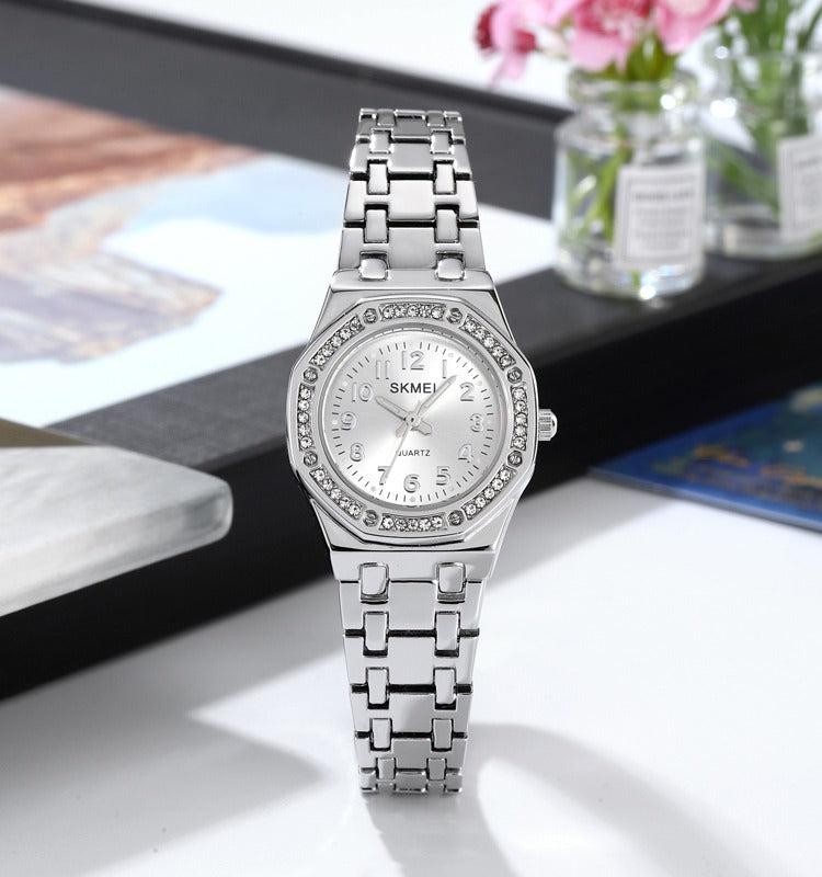 SKMEI - 2508 - Women Stainless Steel Luxury Watch - silver image 3