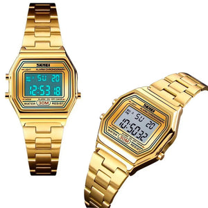 Skmei 1415 - Women Digital Stainless Steel Water Resistant - Gold image 2