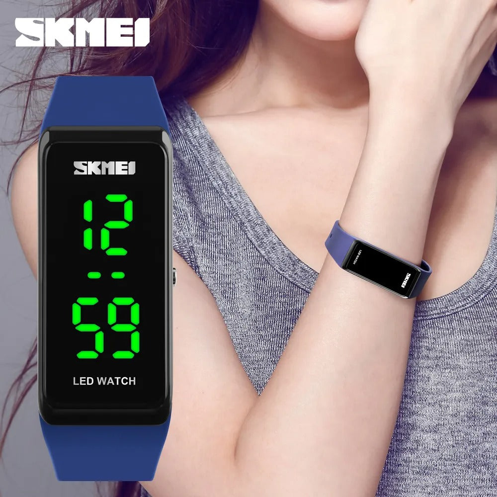 Skmei - 1265 - Women Neo LED Watch - Light Blue image 1