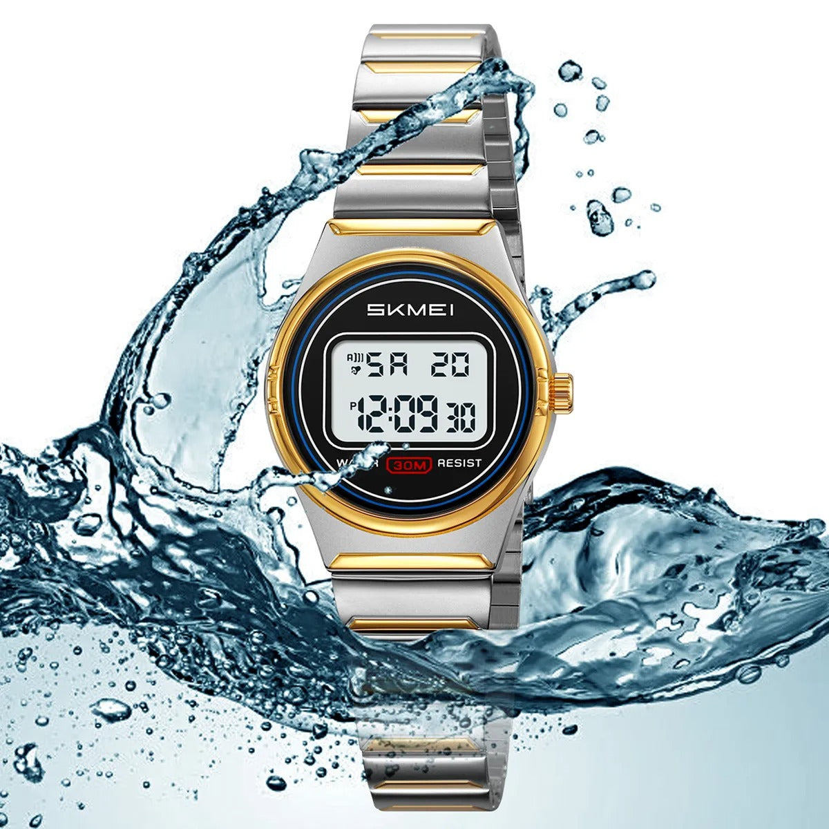 Skmei – 2338 – Women Digital Display Watch – Silver / Gold image 6