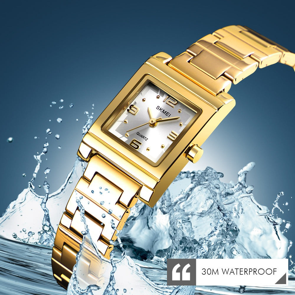 SKMEI 1388 Women Elegant Quartz Watch - Gold