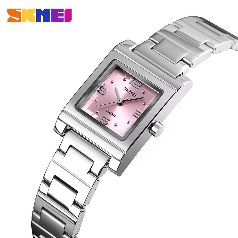 SKMEI 1388 Women Elegant Quartz Watch - Silver/Pink