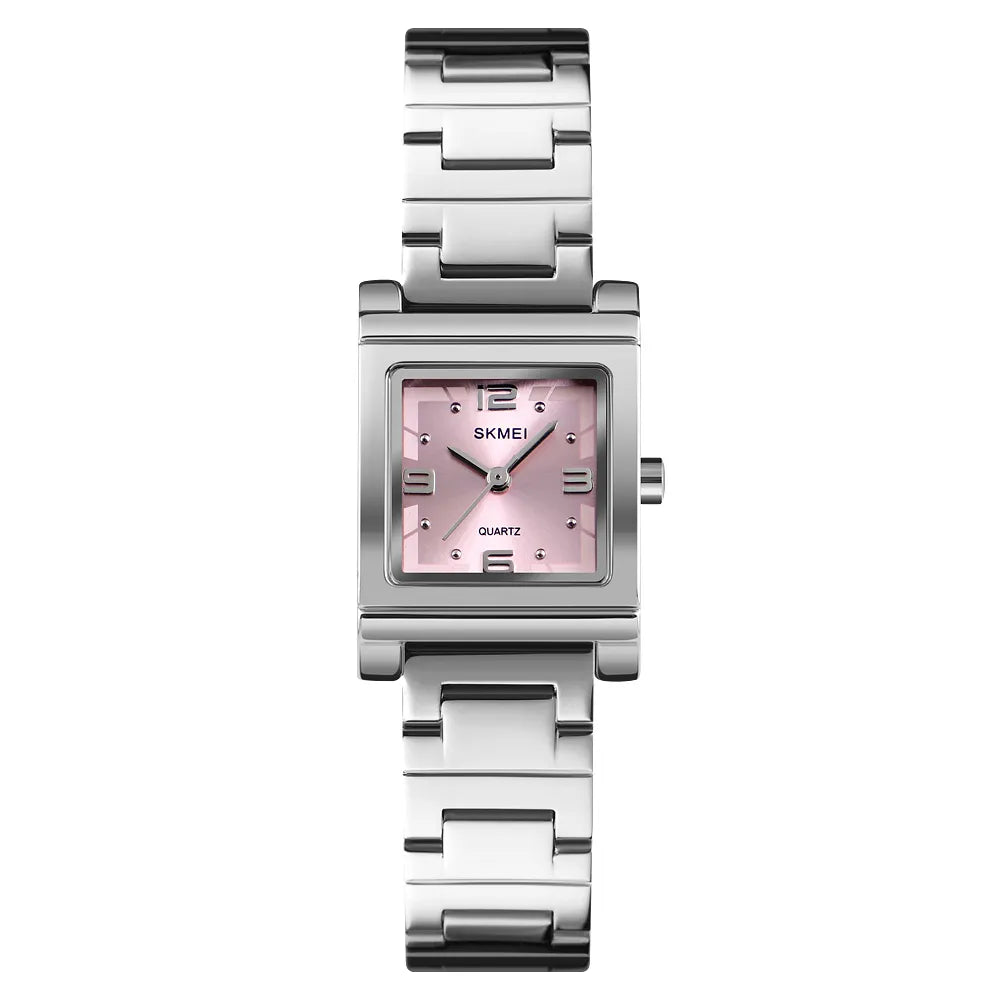 SKMEI 1388 Women Elegant Quartz Watch - Silver/Pink