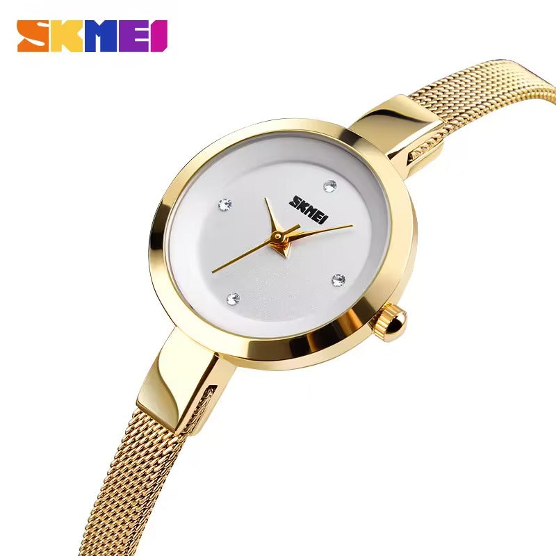 SKMEI 1390 Women Elegant Quartz Watch - Gold