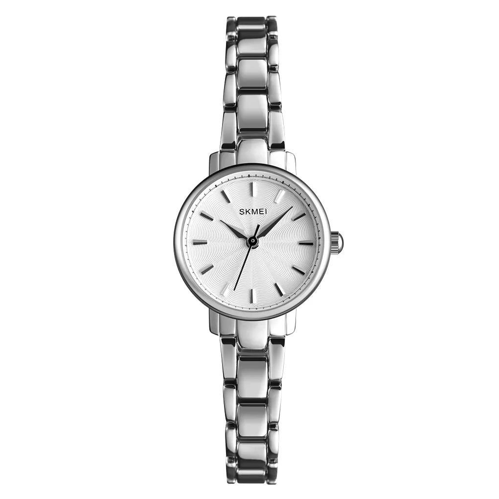 SKMEI 1410 Women Elegant Quartz Watch - Silver