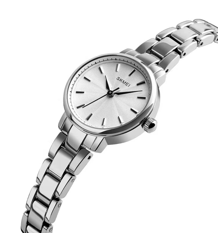 SKMEI 1410 Women Elegant Quartz Watch - Silver