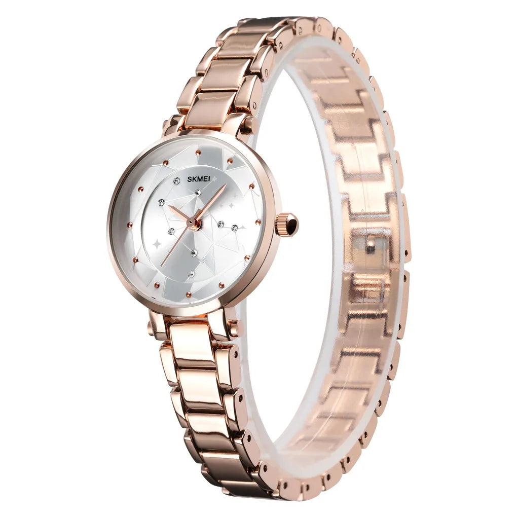 SKMEI 1411 Women Elegant Quartz Watch - RoseGold