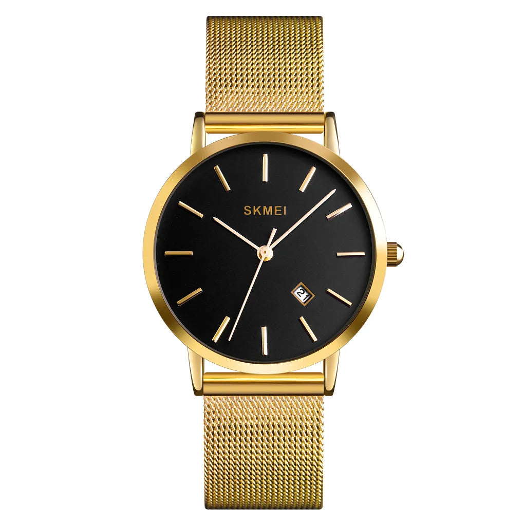 SKMEI 1530 Women Minimalist Quartz Watch - Gold
