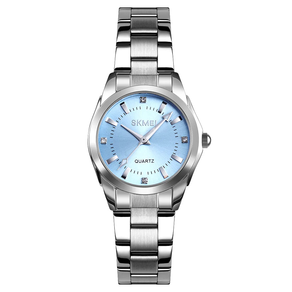 SKMEI 1620 Women Elegant Quartz Watch - Silver/Blue