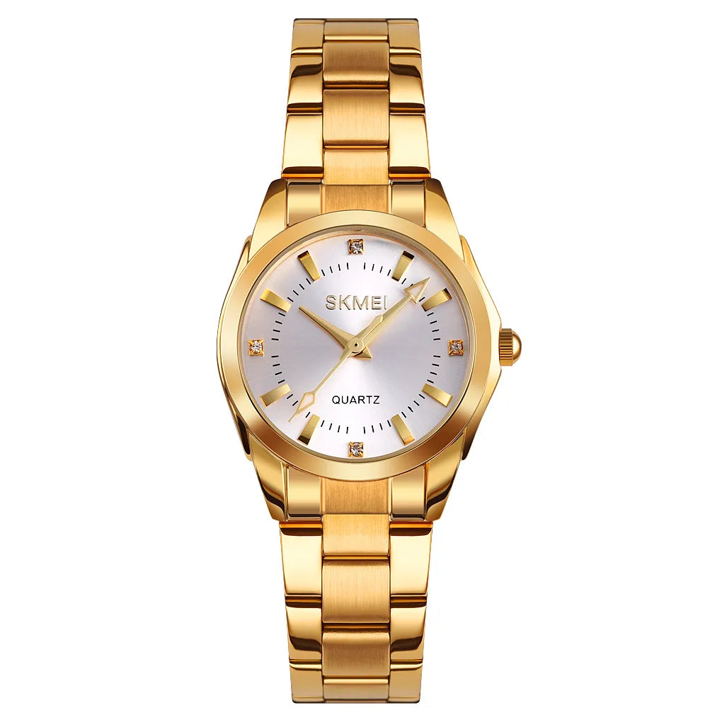 SKMEI 1620 Women Elegant Quartz Watch - Gold
