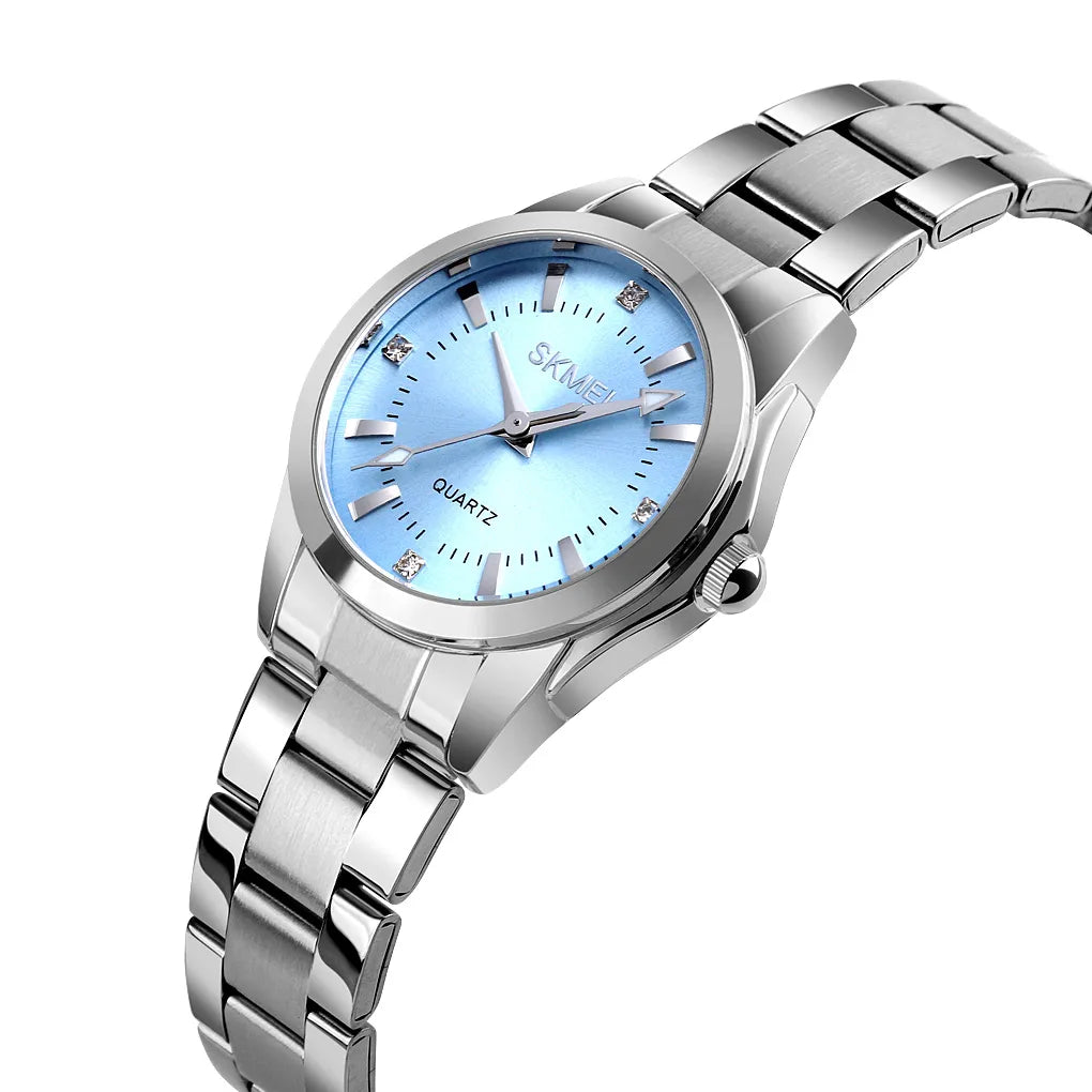 SKMEI 1620 Women Elegant Quartz Watch - Silver/Blue