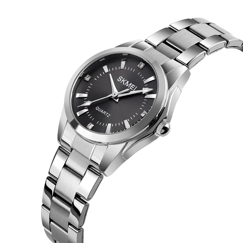 SKMEI 1620 Women Elegant Quartz Watch - Silver/Black