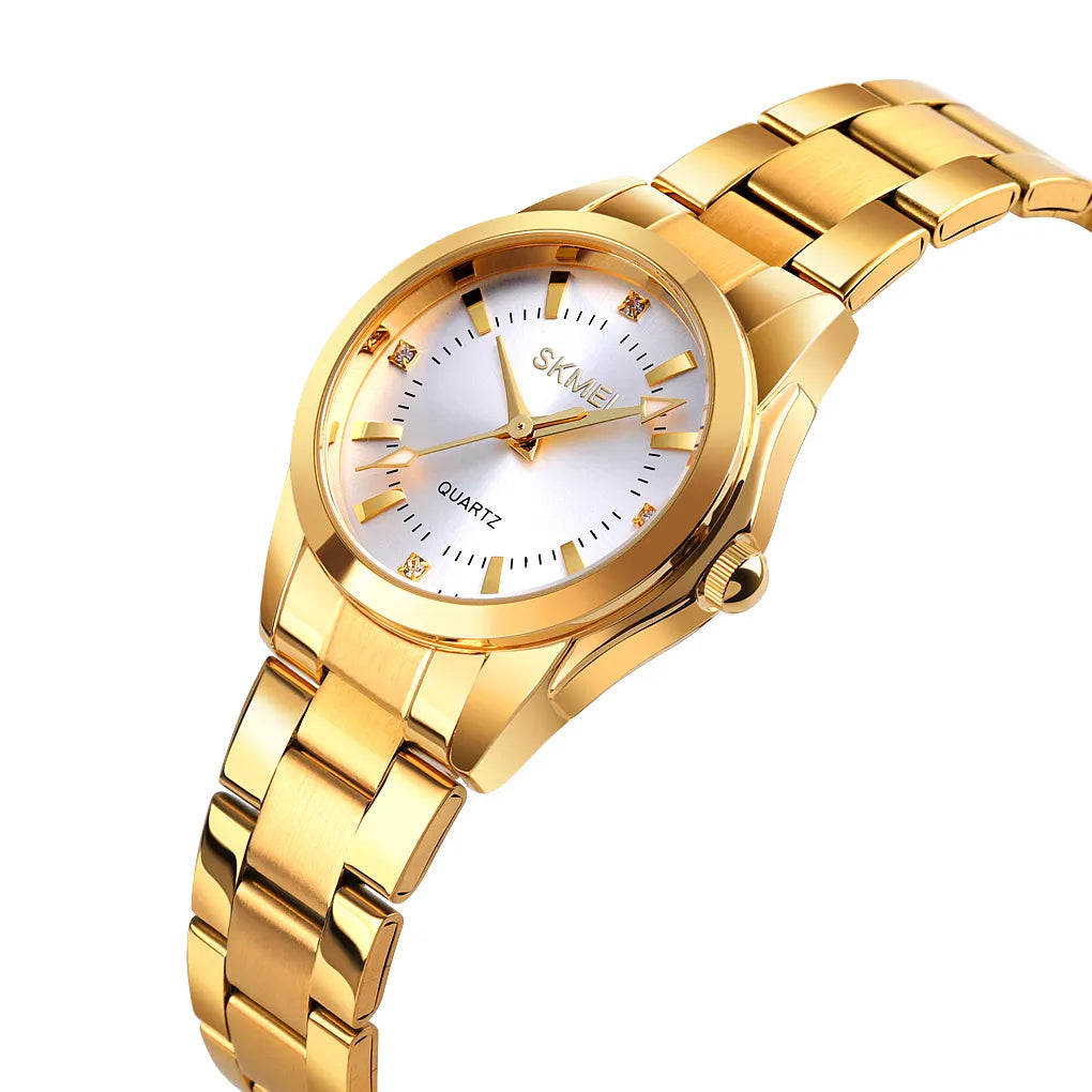 SKMEI 1620 Women Elegant Quartz Watch - Gold
