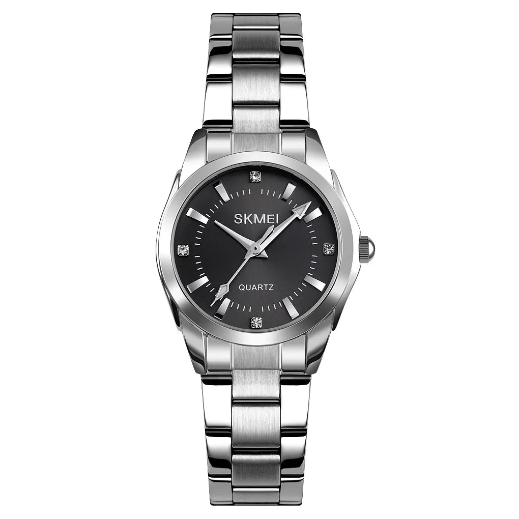 SKMEI 1620 Women Elegant Quartz Watch - Silver/Black