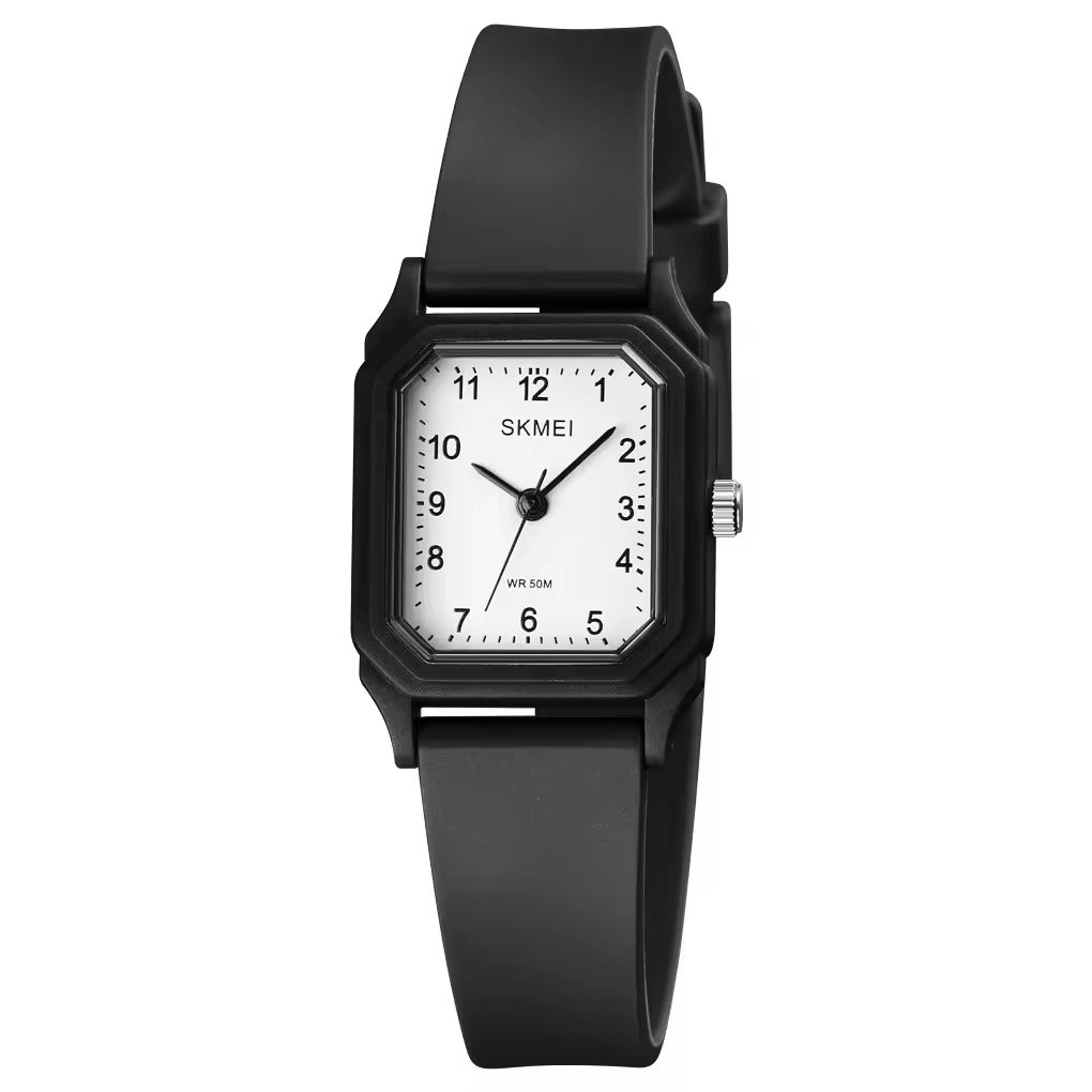 SKMEI 1651 Women Minimalist Quartz Watch - Black/White