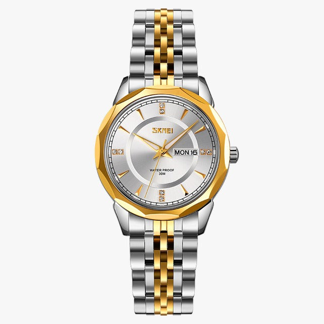 Skmei - 9264 - Women Stainless Steel Quartz - Silver/Gold-Silver image 0