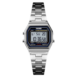 Skmei 1415 - Women Digital Stainless Steel Water Resistant - silver image 1