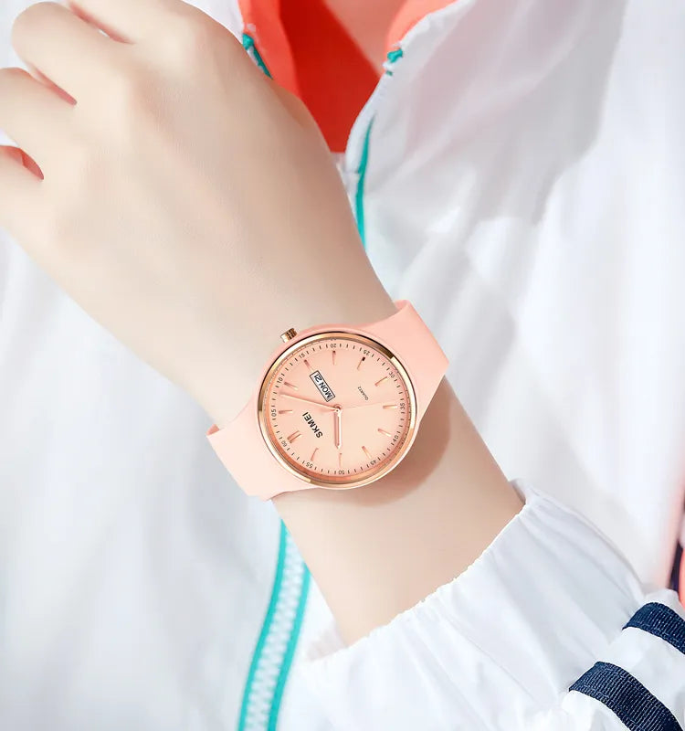 SKMEI 1747 Classic Quartz Watch - Pink