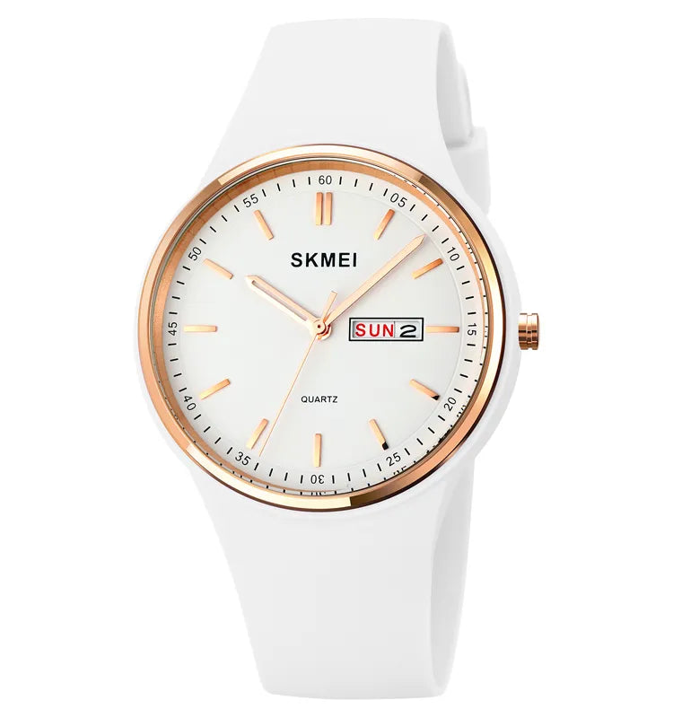 SKMEI 1747 Classic Quartz Watch - White