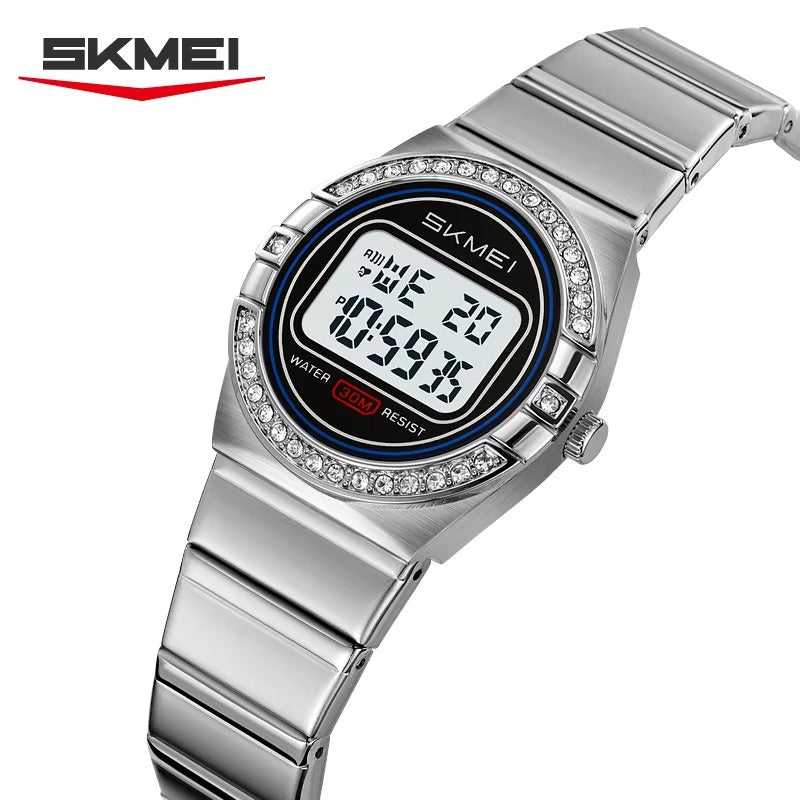 SKMEI - 2446 - Women Digital Stainless Steel Watch - silver image 2