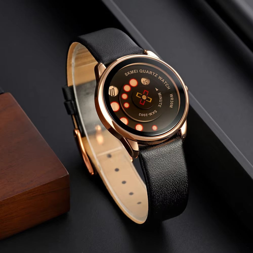 SKMEI 2002 Women Creative Fashion Quartz Watch - Rosegold/Black