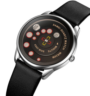 SKMEI 2002 Women Creative Fashion Quartz Watch - Silver/Black