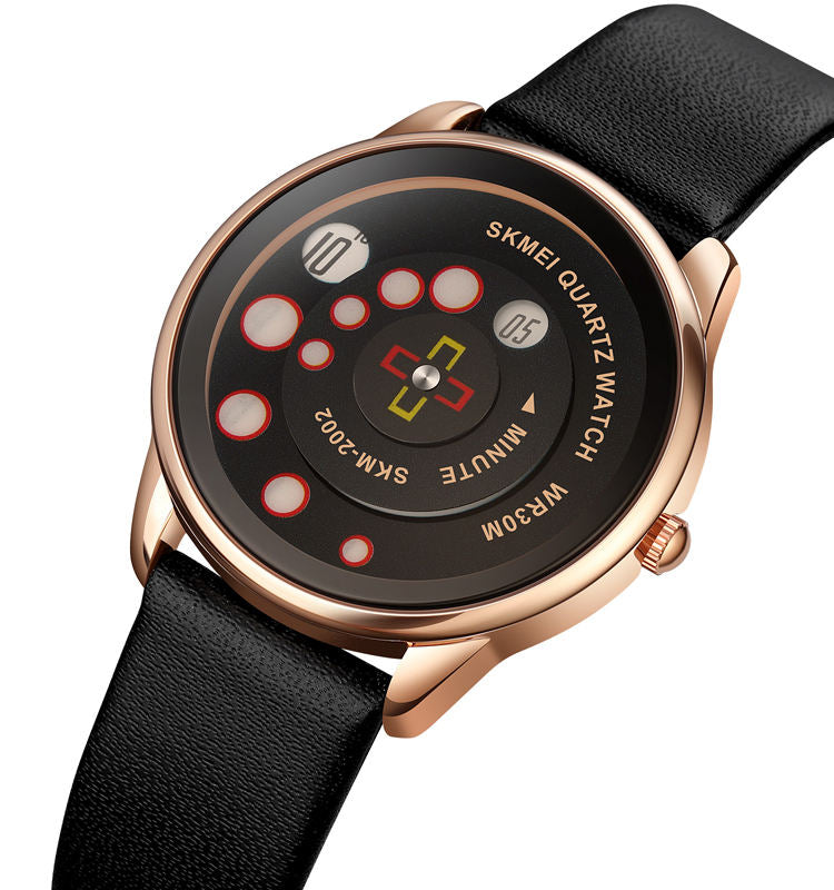SKMEI 2002 Women Creative Fashion Quartz Watch - Rosegold/Black